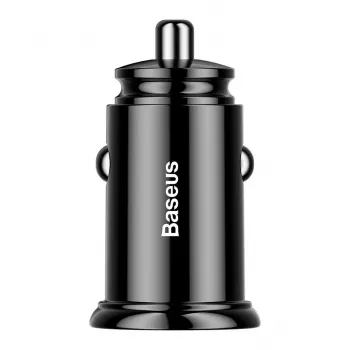 Baseus Circular 2xUSB QC3.0 5A 30W Car Charger (Black)