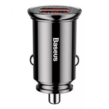 Baseus Circular 2xUSB QC3.0 5A 30W Car Charger (Black)