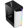 Aerocool Bionic V1 Midi-Tower, RGB, Karastatud Klaas - Must/Valge
