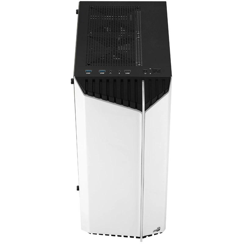 Aerocool Bionic V1 Midi-Tower, RGB, Karastatud Klaas - Must/Valge
