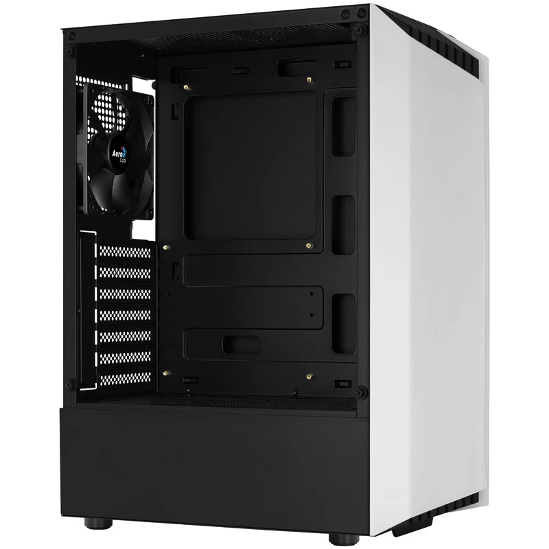 Aerocool Bionic V1 Midi-Tower, RGB, Karastatud Klaas - Must/Valge