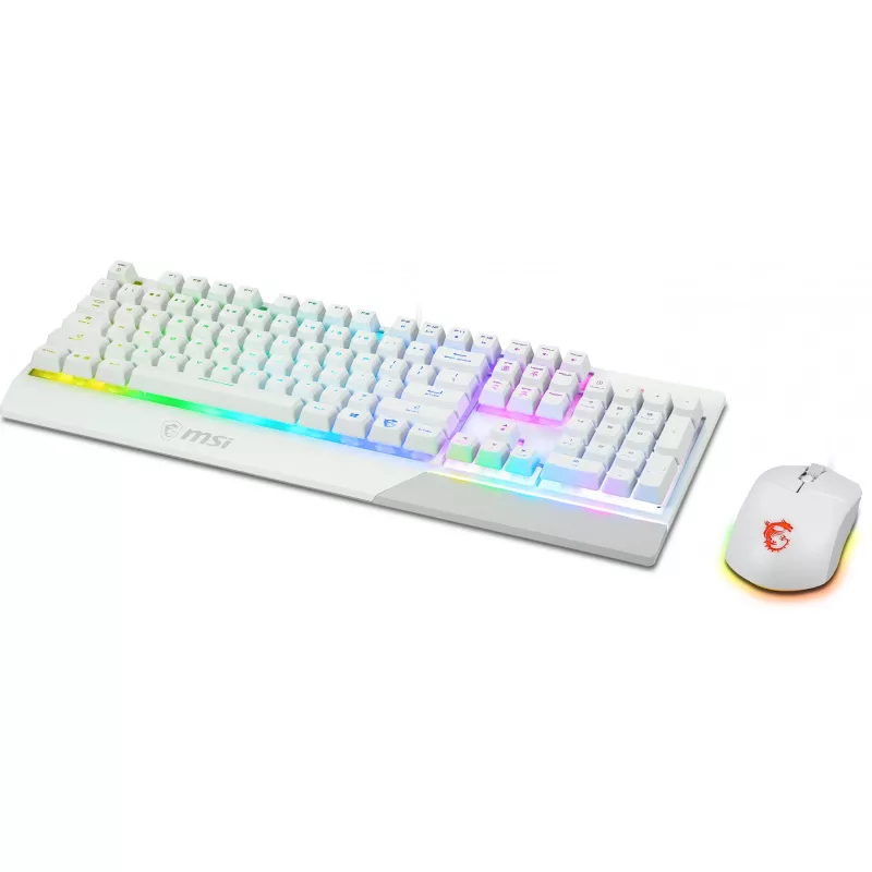 MSI Vigor GK30 Combo White Gaming Keyboard and Mouse Set (DE Layout)