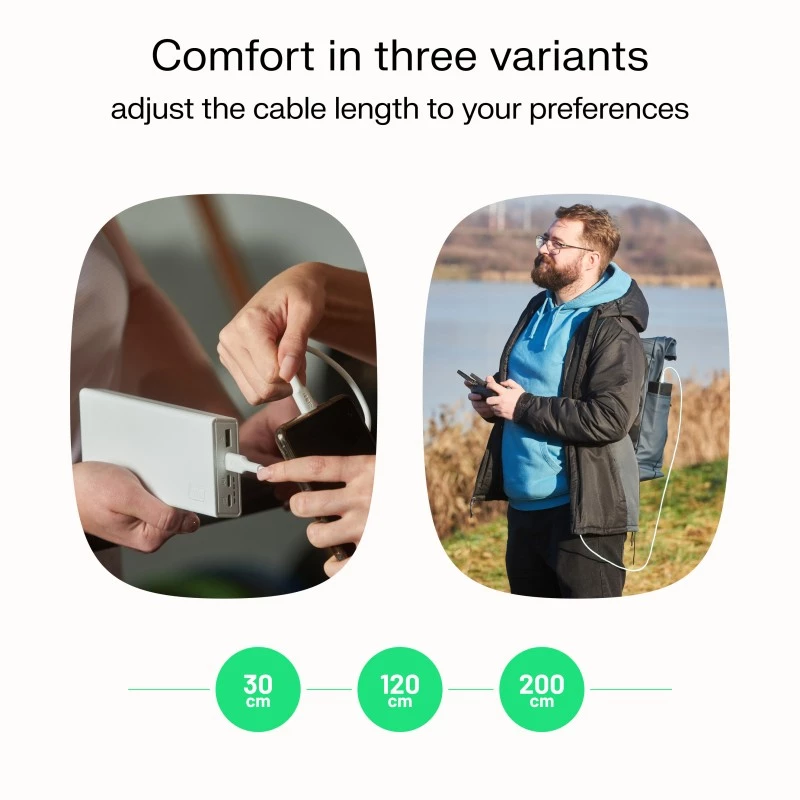 GREEN CELL USB-C to USB-C PowerStream 100W Punutud Kaabel 1,2 m Must