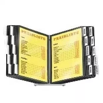 Durable Sherpa lauadisplay-süsteem 20 A4 paneeliga, must alus