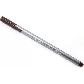 STAEDTLER triplus 334 Peenpliiats - Van Dyck pruun - 0,3 mm joone laius - Ergonoomiline kolmnurkne korpus - Metallist otsik - DRY SAFE
