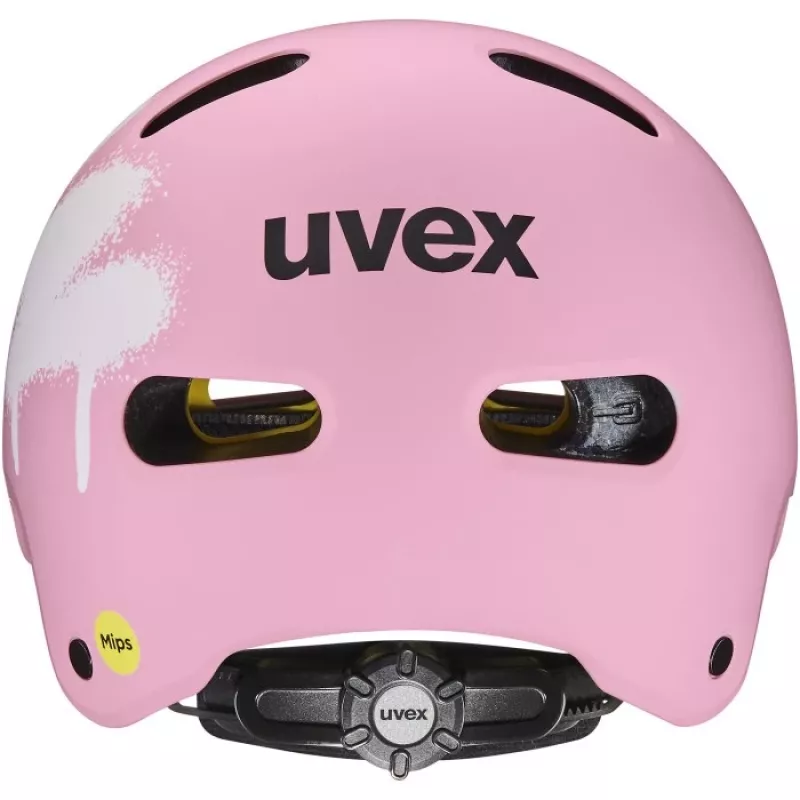 UVEX Kid 4 Style MIPS laste jalgrattakiiver - Spray Strawberry Matt (51-55 cm)