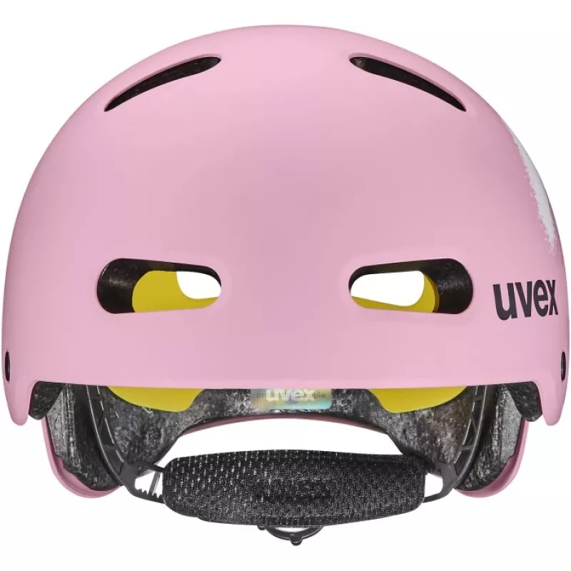 UVEX Kid 4 Style MIPS laste jalgrattakiiver - Spray Strawberry Matt (51-55 cm)