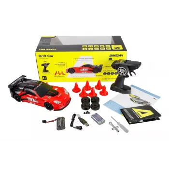 Amewi Corvette C6R RC Drift Auto 1:18 4WD RTR Elektriline Harjasmootoriga