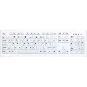 Active Key AK-C8100F Täissuuruses Juhtmega USB-klaviatuur QWERTZ Šveitsi paigutus Valge