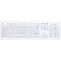 Active Key AK-C8100F Täissuuruses Juhtmega USB-klaviatuur QWERTZ Šveitsi paigutus Valge
