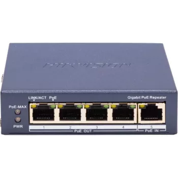 Hikvision DS-3E0505P-E/R Gigabit PoE repiiter 5 pordiga 4xPoE väljund IEEE 802.3bt