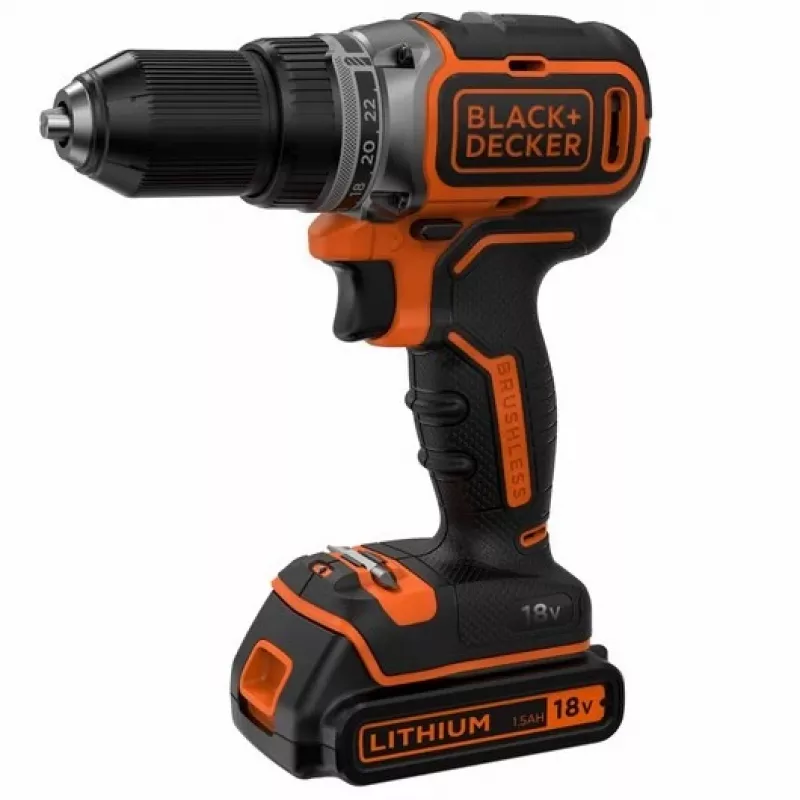 Black & Decker BL186KB-QW 18V Juhtmeta Harjata Haamertrell 1650 RPM (2x1.5Ah Akud, Laadija, Kott)