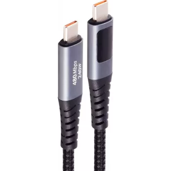 shiverpeaks USB-C laadimiskaabel 2.0 240W PD A/V/W Display 1.0m (BS14-59025)