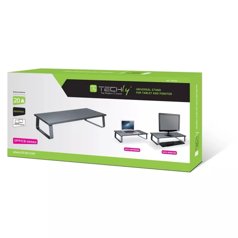 TECHLY ICA-MS 600TY Ühe monitori lauakinnitus - Must, 17 inch-32 inch, VESA 75x75/100x100, kandevõime 9 kg