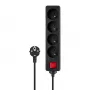 SAVIO LZ-14 4-pesaline pikendusjuhe 2 USB-portiga, 1,5 m kaabel, valge