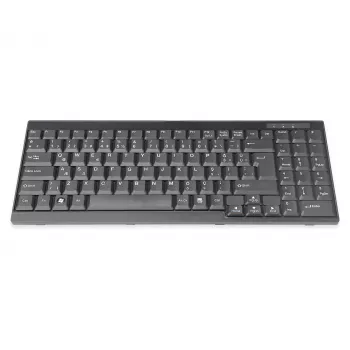 DIGITUS DS-72000TR klaviatuur TFT-konsoolidele, Türgi paigutus, must, juhtmega