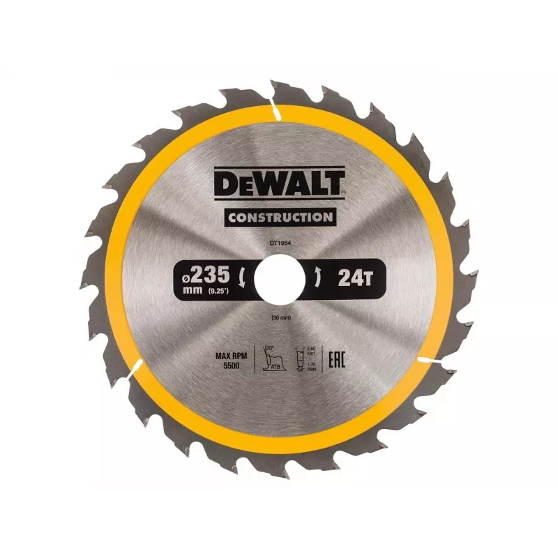 DEWALT DT1955-QZ Ketassaeleht 235mm 60T Fine Finish