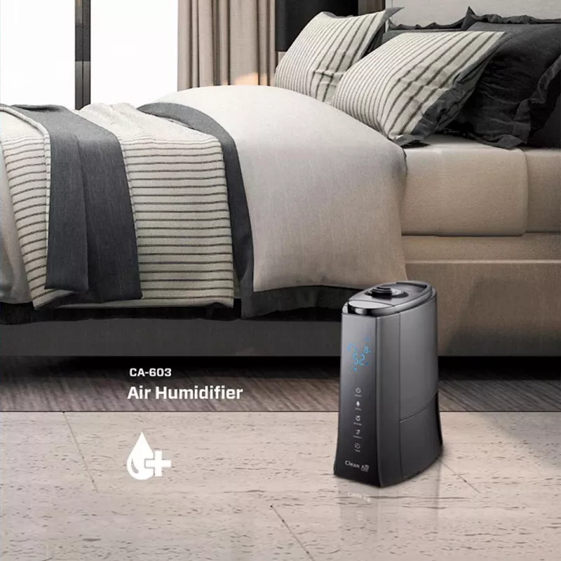 Clean Air Optima CA-603 Ultraheli niisutaja ionisaatoriga, 5.5L, jahe ja soe udu, kuni 60 m², digitaalne puutepaneel, kaugjuhtimispult, Wi-Fi rakendus