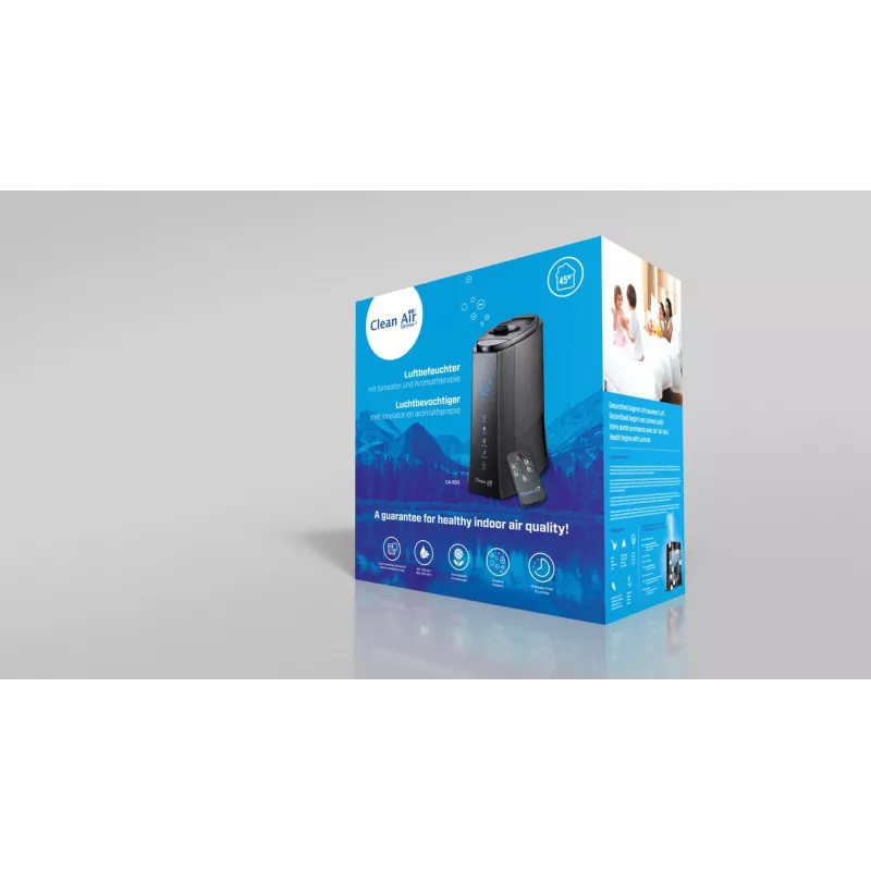 Clean Air Optima CA-603 Ultraheli niisutaja ionisaatoriga, 5.5L, jahe ja soe udu, kuni 60 m², digitaalne puutepaneel, kaugjuhtimispult, Wi-Fi rakendus