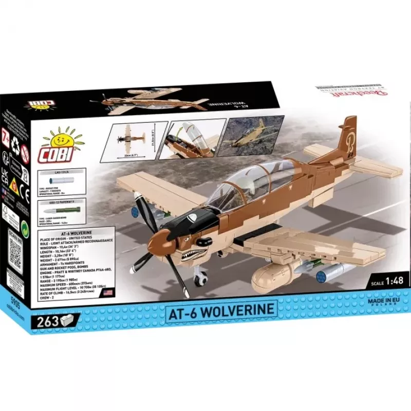 COBI KLOCKI Klotsid AT-6 Wolverine 263-osaline ehituskomplekt