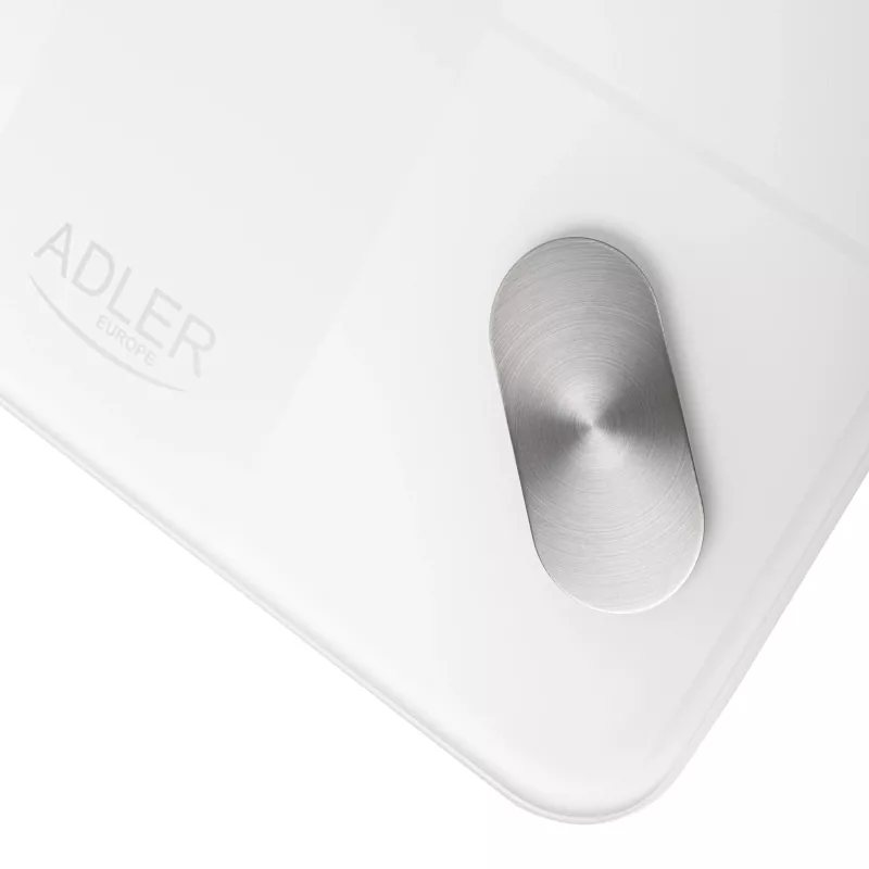 Adler Nutikas Vannikaal AD 8186 Valge – Bluetooth 4.2, Kehakoostise Analüüs, 180 kg Kandevõime, Karastatud Klaas
