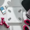 Adler Nutikas Vannikaal AD 8186 Valge – Bluetooth 4.2, Kehakoostise Analüüs, 180 kg Kandevõime, Karastatud Klaas