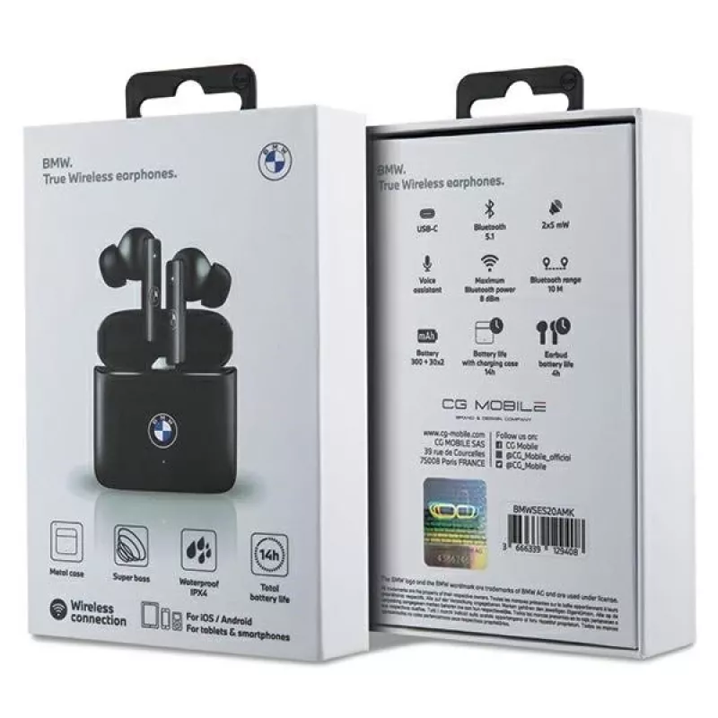 BMW Signature Collection Bluetooth TWS kõrvaklapid BMWSES20AMK Must