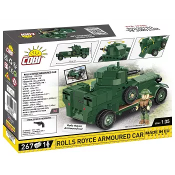 COBI KLOCKI Historical Collection Rolls-Royce Armoured Car 1920 Pattern Mk I Ehitusklotside Komplekt (226 tükki)