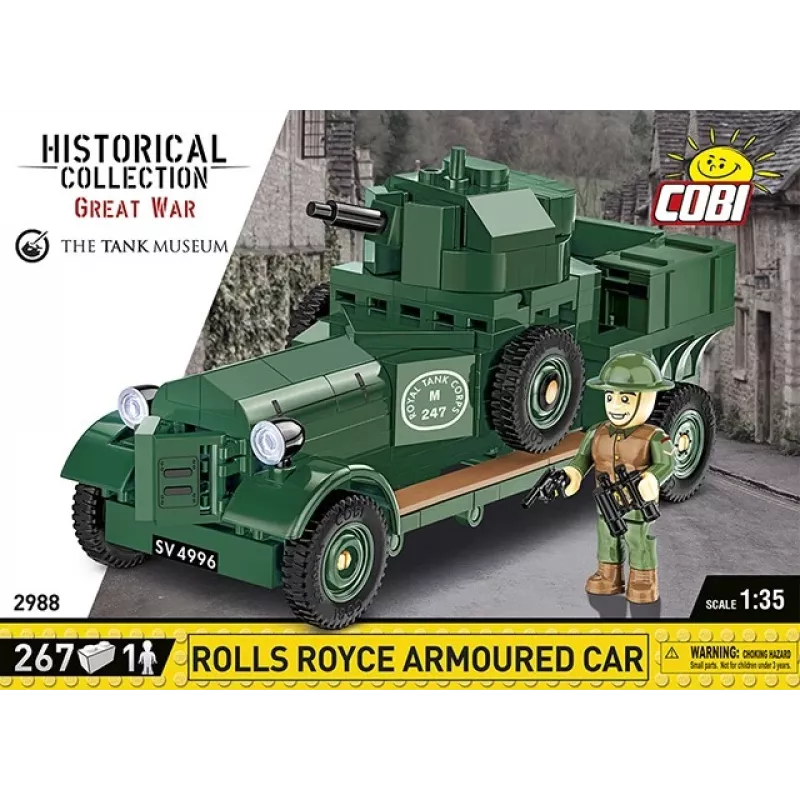 COBI KLOCKI Historical Collection Rolls-Royce Armoured Car 1920 Pattern Mk I Ehitusklotside Komplekt (226 tükki)
