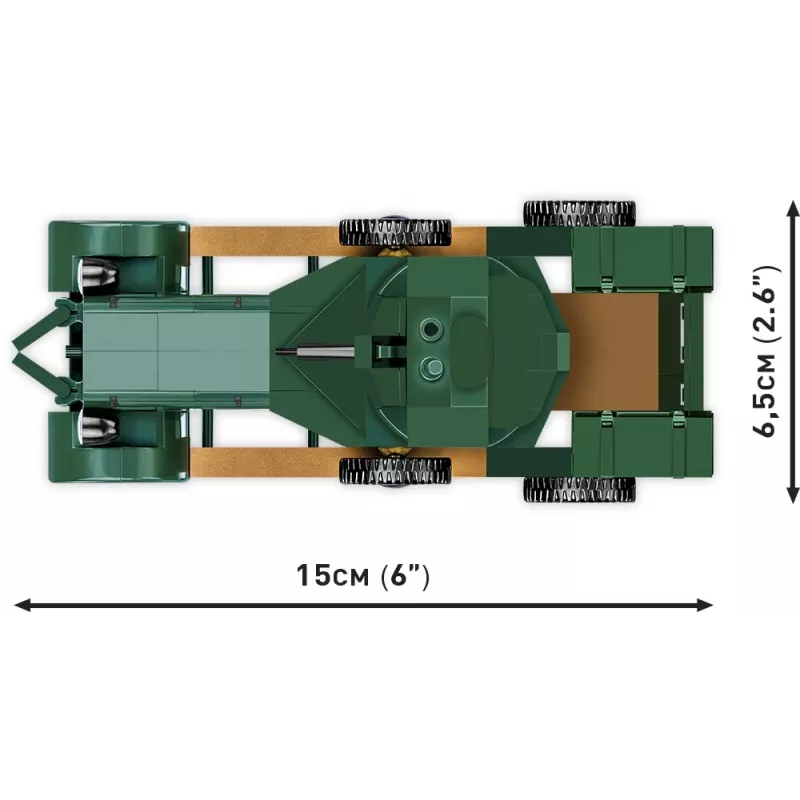 COBI KLOCKI Historical Collection Rolls-Royce Armoured Car 1920 Pattern Mk I Ehitusklotside Komplekt (226 tükki)