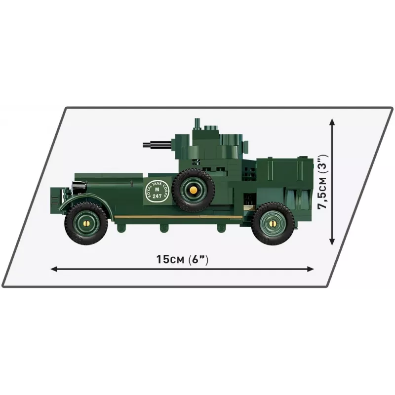 COBI KLOCKI Historical Collection Rolls-Royce Armoured Car 1920 Pattern Mk I Ehitusklotside Komplekt (226 tükki)