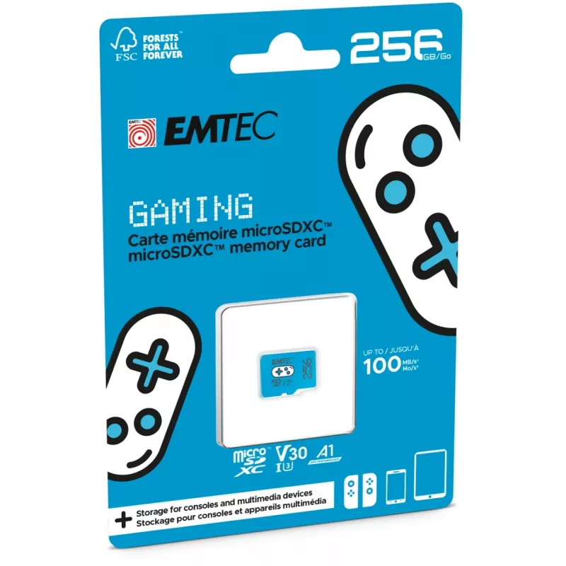 EMTEC Gaming MicroSDXC 256GB UHS-I U3 V30 A1 mälukaart