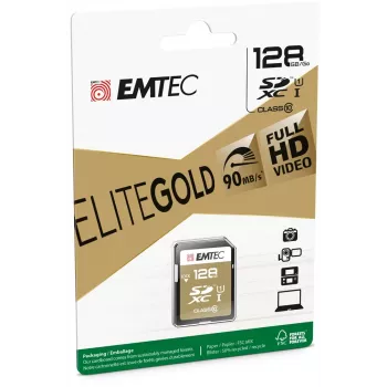 Emtec SDXC 128GB Class10 Gold+ UHS-I U1 mälukaart