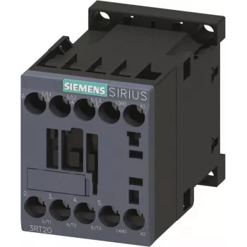 Siemens SIRIUS 3RT20 toitekontaktor, 3-pooluseline, AC-3, 4 kW, 230 V AC, 1 NO abikontakt, kruviühendused