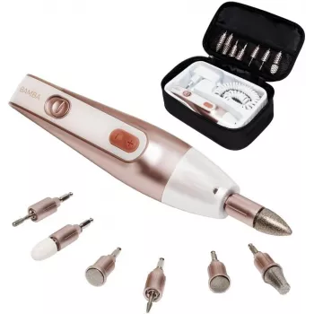 Cecotec PinkyCare 700 Perfect Nails elektrooniline maniküüri- ja pediküürikomplekt, küüneviil, 7 otsikut, 2 kiirust, laetav, roosa/valge