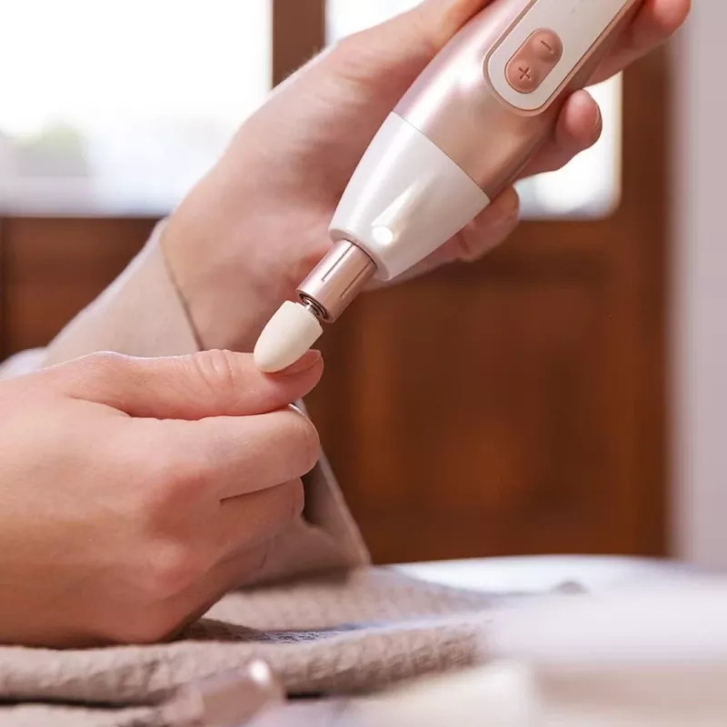 Cecotec PinkyCare 700 Perfect Nails elektrooniline maniküüri- ja pediküürikomplekt, küüneviil, 7 otsikut, 2 kiirust, laetav, roosa/valge