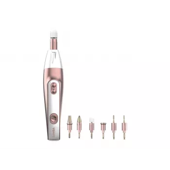 Cecotec PinkyCare 700 Perfect Nails elektrooniline maniküüri- ja pediküürikomplekt, küüneviil, 7 otsikut, 2 kiirust, laetav, roosa/valge