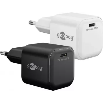 Goobay USB-C PD GaN Fast Charger Nano (30 W) White