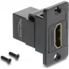 Delock Panel Mount HDMI Female to Female Coupler 4K Black (91194)