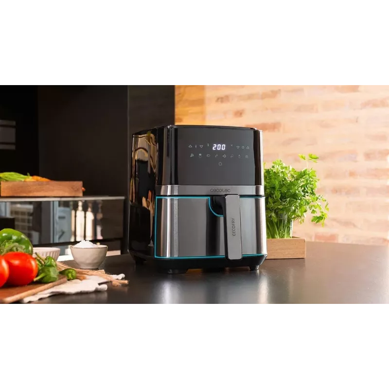 Cecotec Cecofry Full InoxBlack 5500 Pro õhufritüür, 1700 W, 5.5 L, must/roostevaba teras