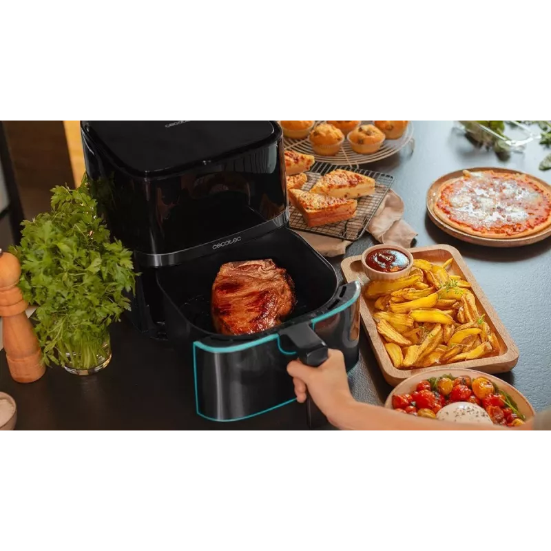 Cecotec Cecofry Full InoxBlack 5500 Pro õhufritüür, 1700 W, 5.5 L, must/roostevaba teras