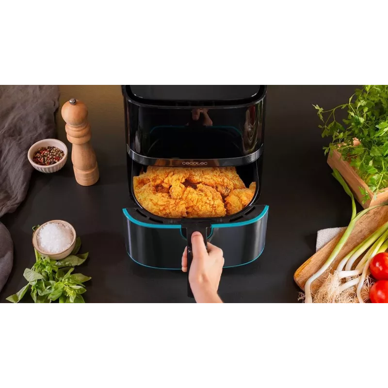 Cecotec Cecofry Full InoxBlack 5500 Pro õhufritüür, 1700 W, 5.5 L, must/roostevaba teras