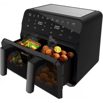 Cecotec Double Hot Air Fryer Cecofry Advance 9000 Window 2200 W 9 L Must