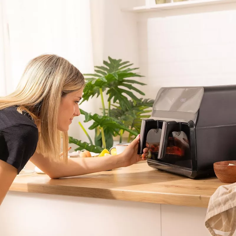 Cecotec Double Hot Air Fryer Cecofry Advance 9000 Window 2200 W 9 L Must