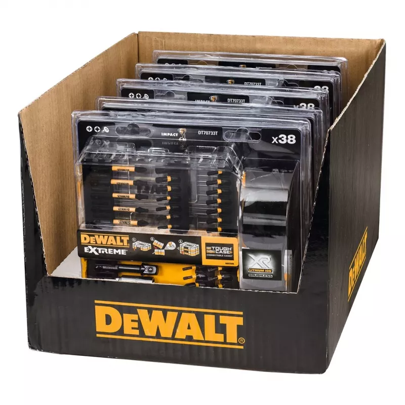 DEWALT DT70733T-QZ 38-osaline kruvikeeraja otsikute komplekt magnetilise otsikuhoidjaga