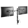 Maclean MC-884 Single Monitor Desk Mount for 17-32 inch Screens, Black, Gas Spring, USB 3.0