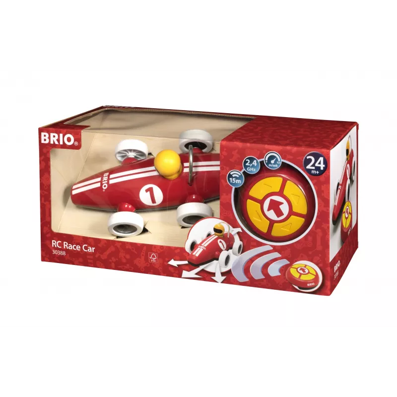 BRIO RC Rennwagen kaugjuhtimisega, punane/valge