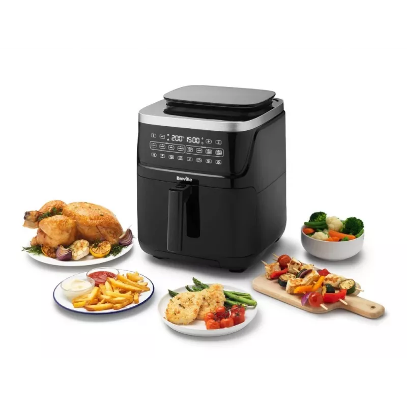 Breville VDF133X Õlivaba aurufritüür, 7L, 1700W, must/hõbe
