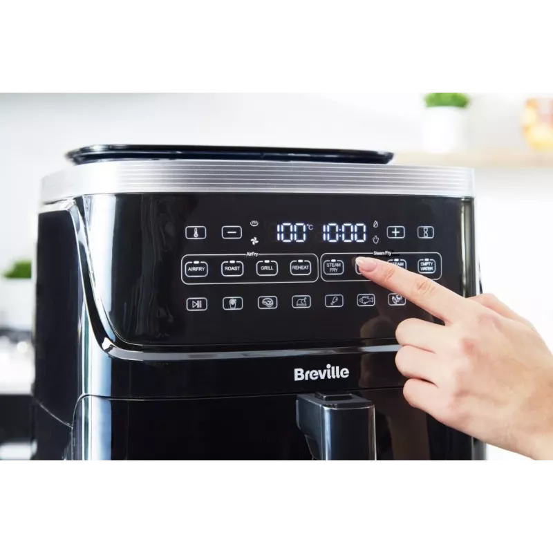 Breville VDF133X Õlivaba aurufritüür, 7L, 1700W, must/hõbe