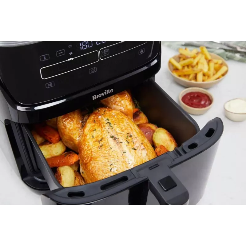 Breville VDF133X Õlivaba aurufritüür, 7L, 1700W, must/hõbe